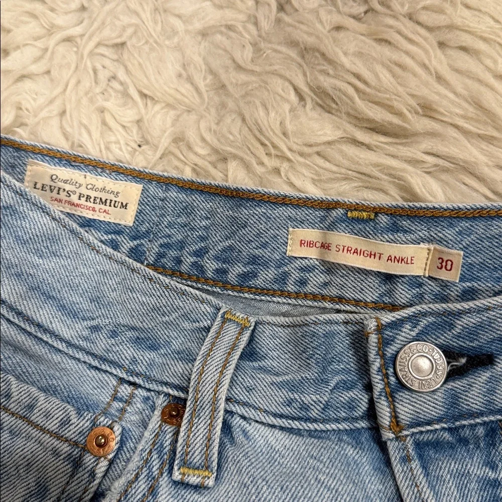 Levi’s Women’s Premium High Rise Cutoff Buttonfly Jean Shorts‎ Size 30